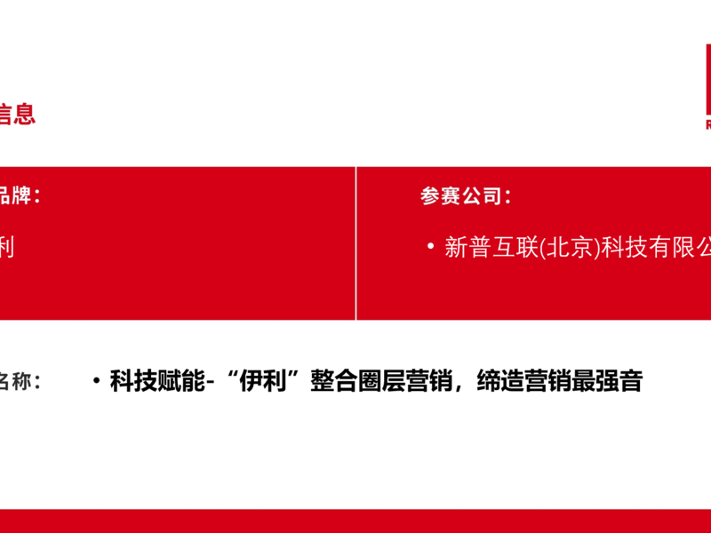 科技赋能-“伊利”整合圈层营销,缔造营销最强音