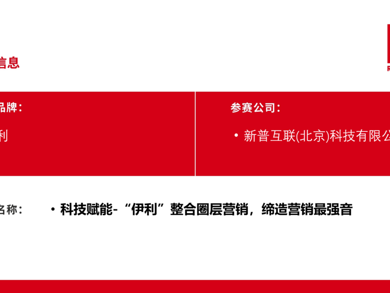 科技赋能-“伊利”整合圈层营销，缔造营销最强音