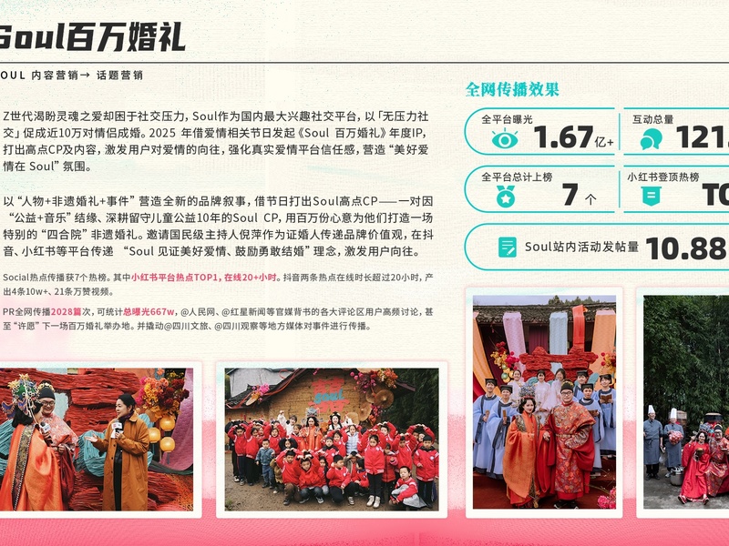 Soul百万婚礼1.0整合营销传播项目