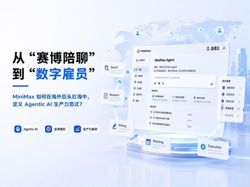 从&ldquo;赛博陪聊&rdquo;到&ldquo;数字雇员&rdquo;：MiniMax 如何在海外巨头红海中，定义 Agentic AI 生产力范式？
